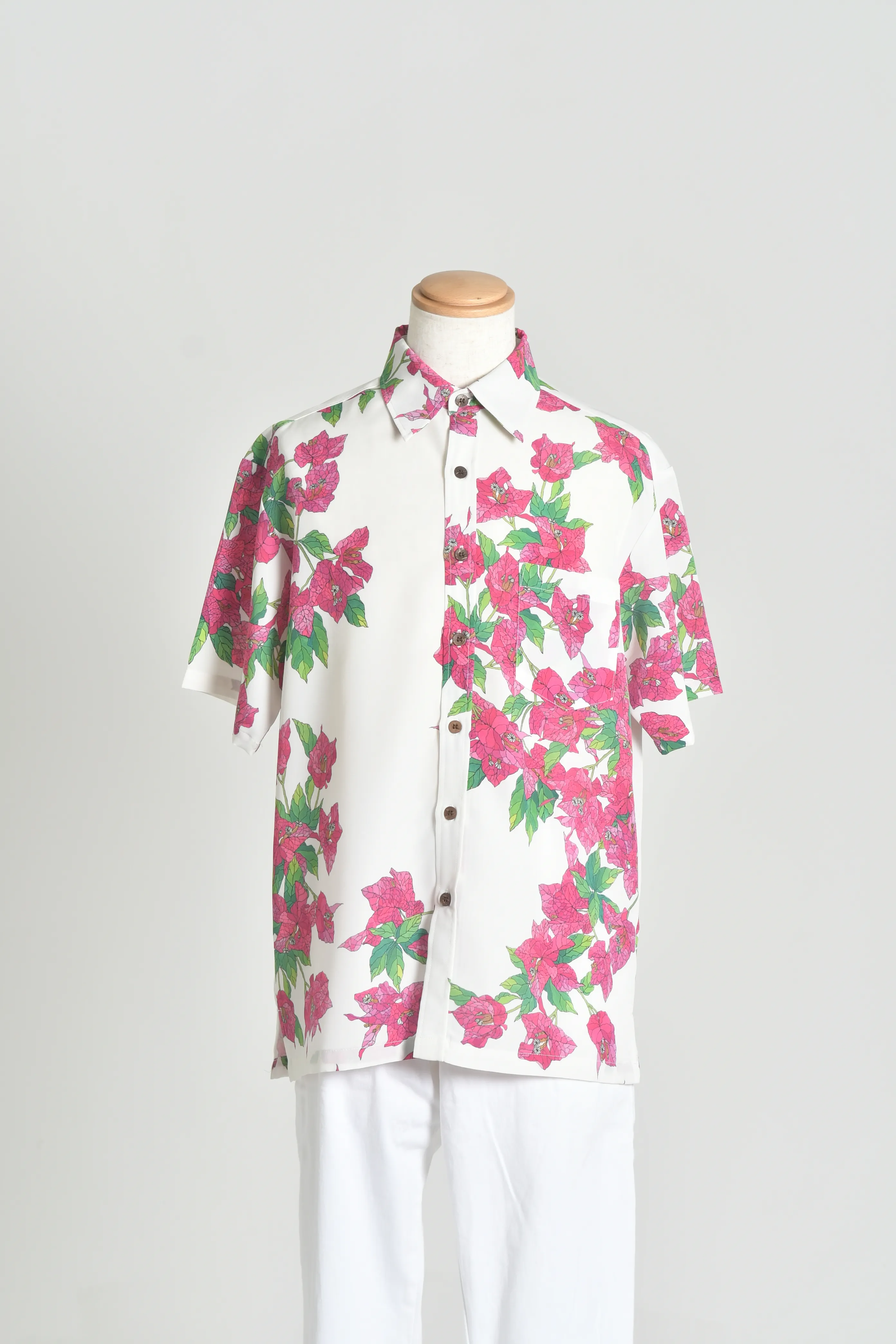 メンズシャツ | Bougainvillea white